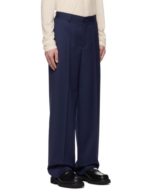 Filippa K Blue Navy Henry Trousers for men