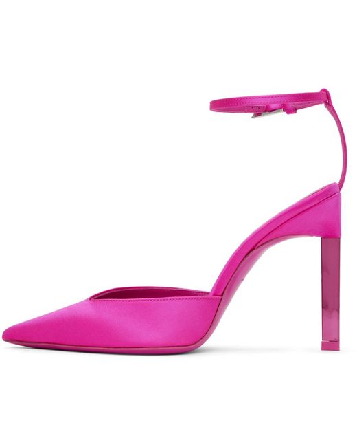 The Attico Purple Pink Perine Slingback Heels
