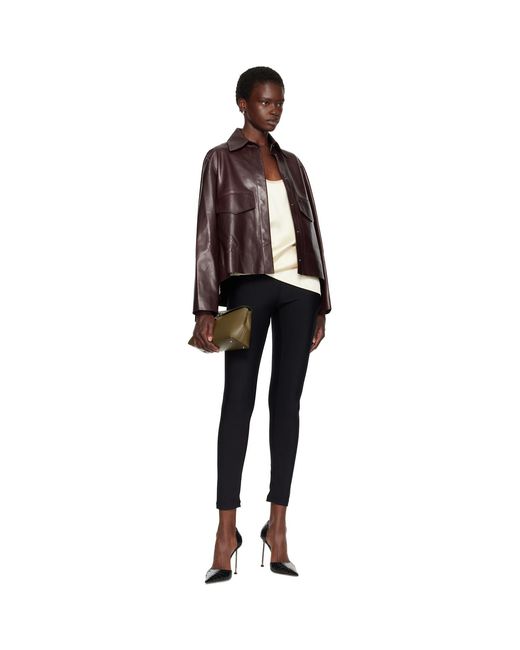 Nour Hammour Brown Darcy Leather Jacket