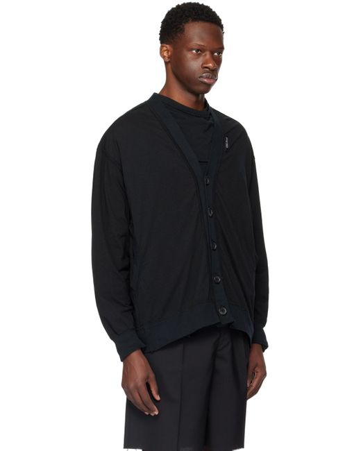 Undercover Black Layered Cardigan for men