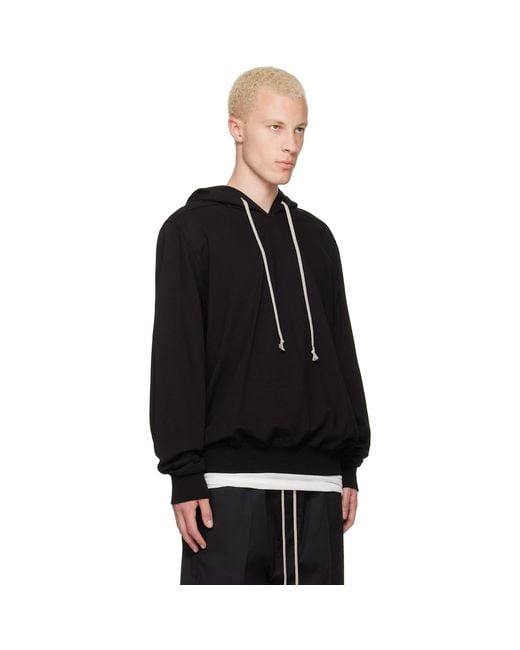 Rick Owens Black Tower Hoodie for men