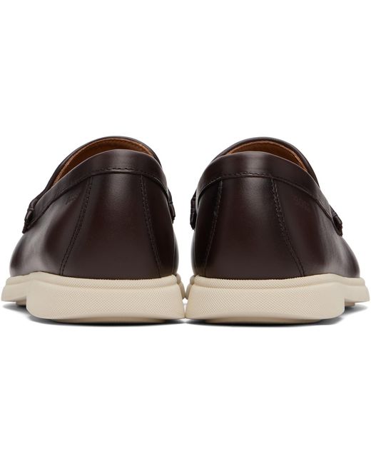 Boss Blue Emed-Logo Loafers for men