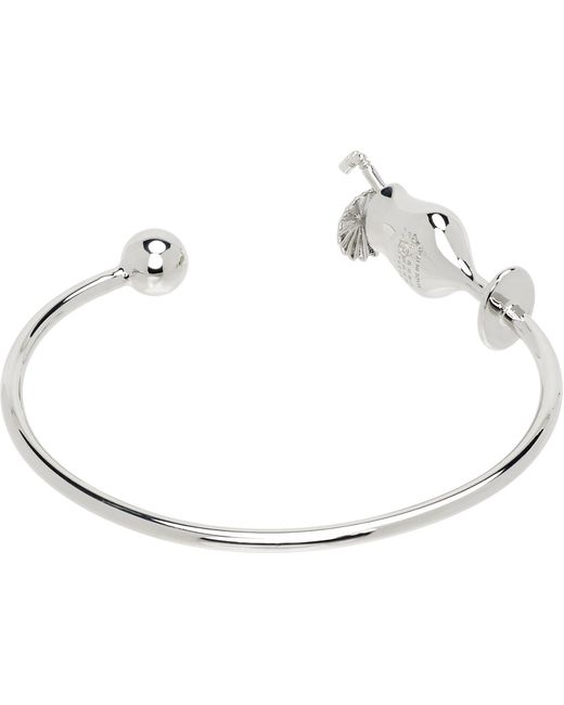 MM6 by Maison Margiela White Cocktail Cuff Bracelet for men