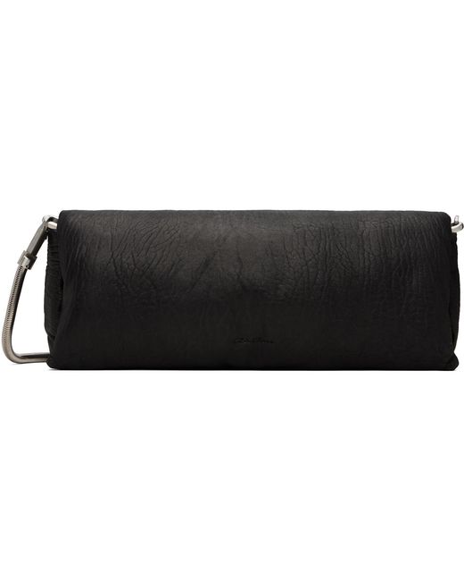 Rick Owens Black Tower Tumbled Lamb Clutch