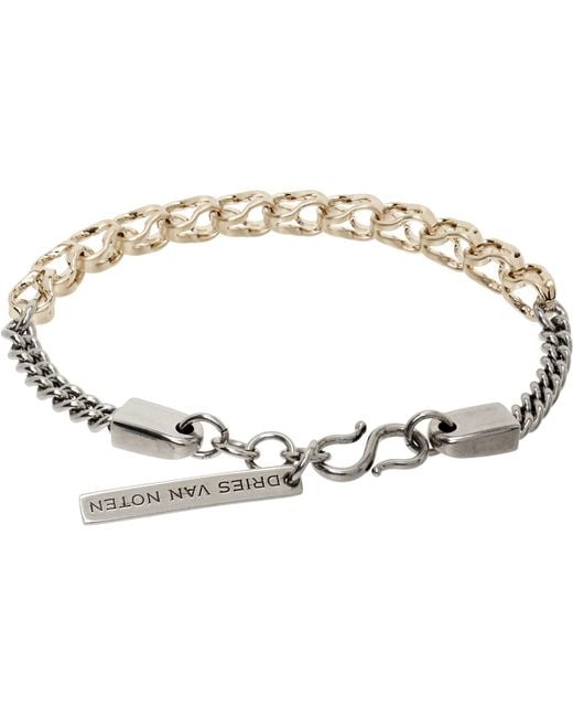 Dries Van Noten Black Hook-Eye Bracelet for men