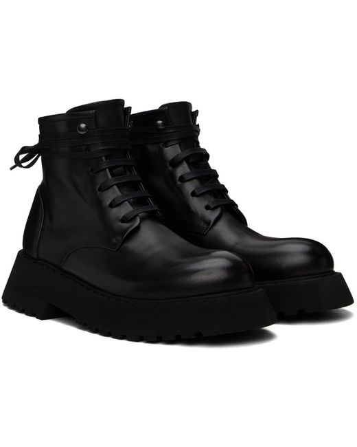 Marsèll Black Micarro Lace-up Ankle Boots for men