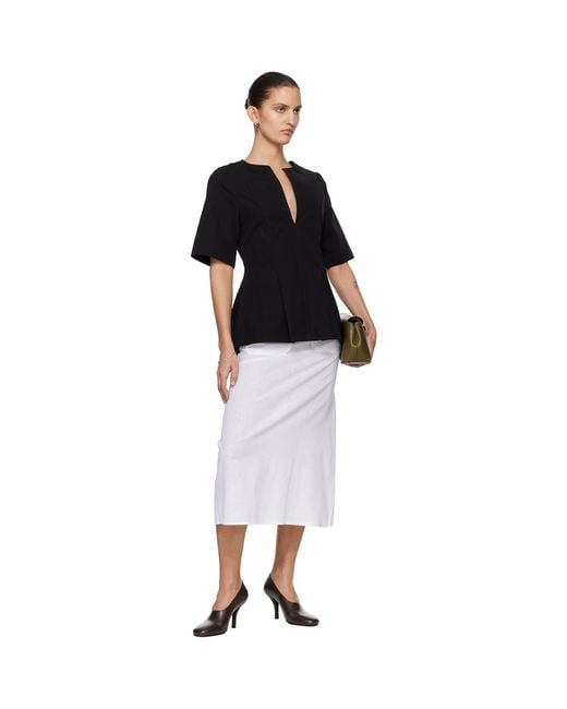 Totême  Black Tailored Cotton Top