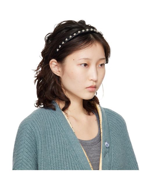 Toga Blue Leather Headband