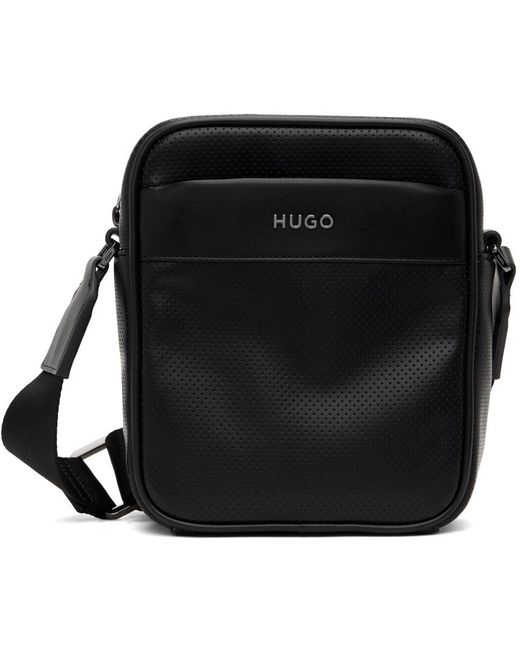 Mini sac reporter noir à ferrures à logo HUGO pour homme en coloris Black