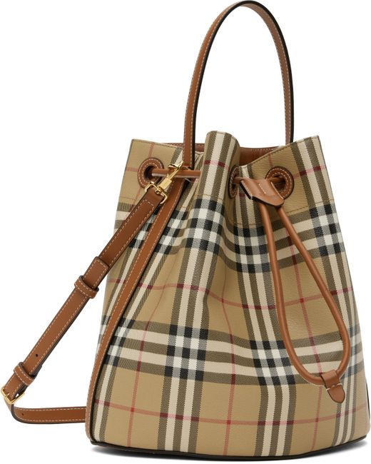 Burberry Brown Drawstring Bucket Bag