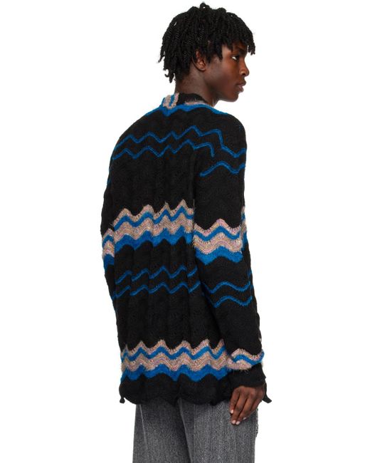 VITELLI Blue Paneled Sweater for men