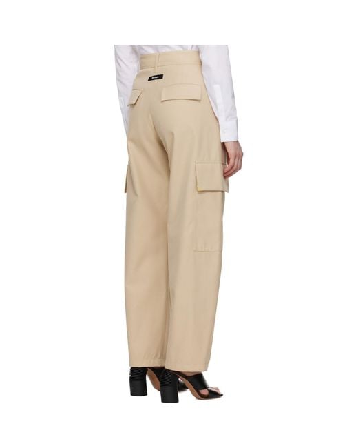 Palm Angels Natural Pocket Trousers