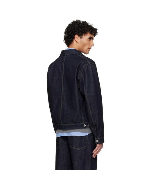 Jil Sander Blue Blouson Jacket for men