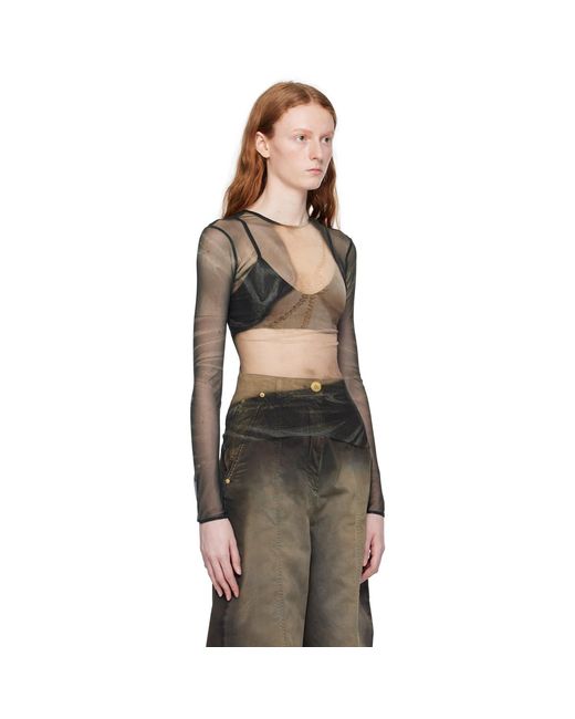 Balmain Black Printed Long Sleeve T-shirt