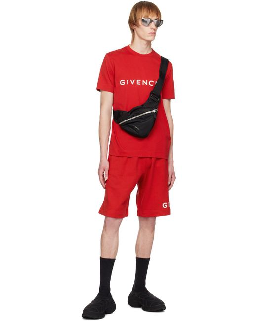 Givenchy Red Archetype Shorts for men