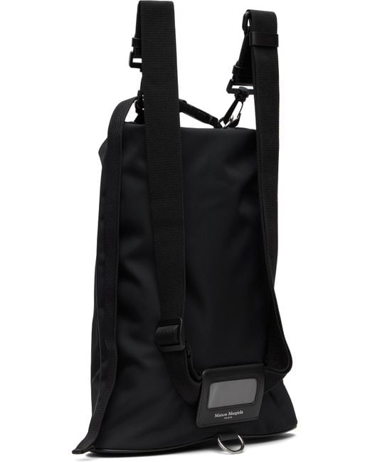 Maison Margiela Black High Tech Roll Up Backpack for men