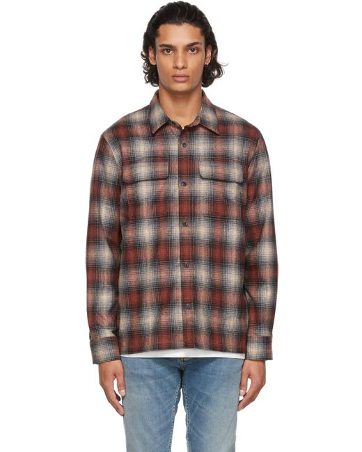 Nudie Jeans Multicolor Wool Shadow Check Sten Shirt for men