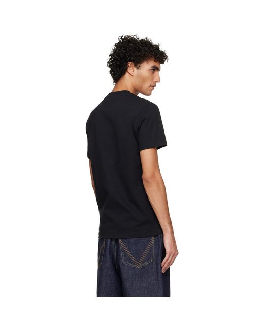 Burberry Black T-Shirt Patch Check for men