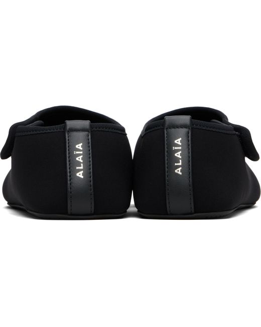 Alaïa Black Neoprene Ballerina Flats