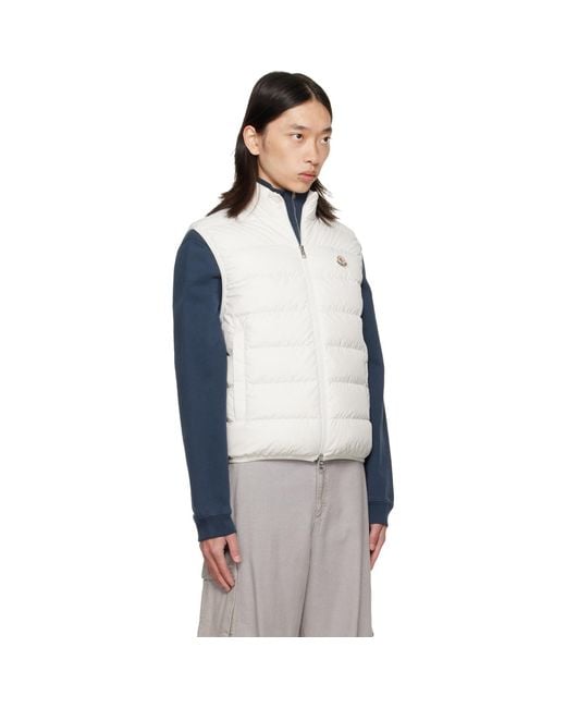 Moncler Black Off- Contrin Down Vest for men