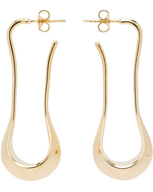 Lemaire White Short Drop Earrings