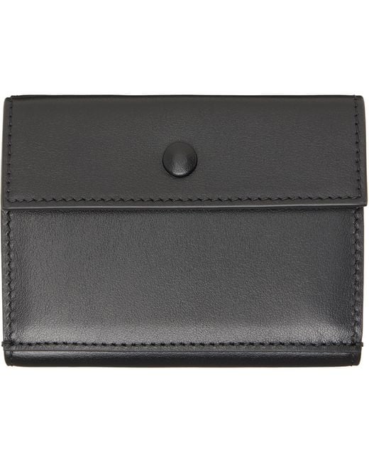 Acne Black Trifold Leather Wallet