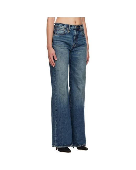 R13 Blue Flared Jeans