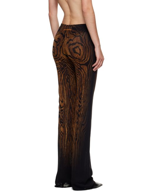 Pantalon De Détente Noir Et Brun À Imprimé Wood Jean Paul Gaultier en coloris Black