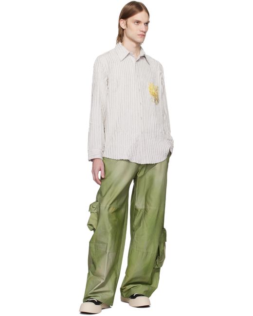 メンズ Collina Strada グリーン Lawn カーゴパンツ Green