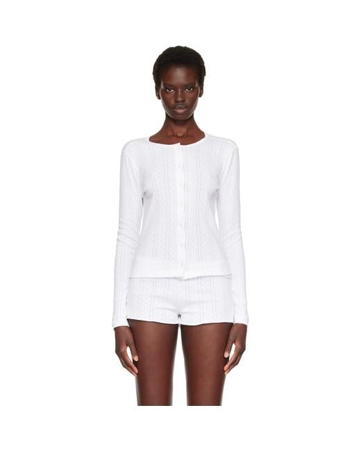 Cou Cou White 'The Cardigan' Cardigan