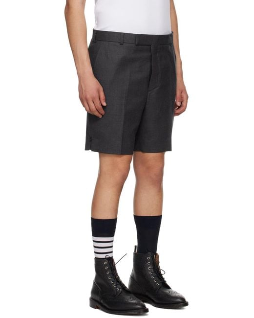 Thom Browne Black Thom E Sack Mini Shorts for men