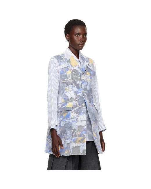 Comme des Garçons Blue Layered Jacket