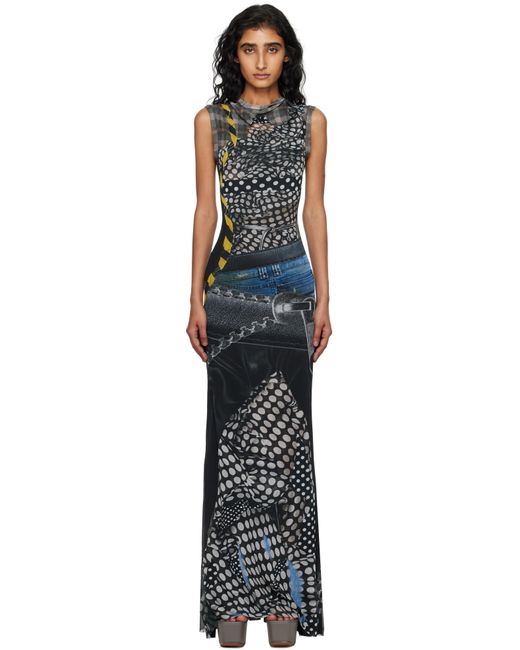 OTTOLINGER Black Off- Mesh Maxi Dress