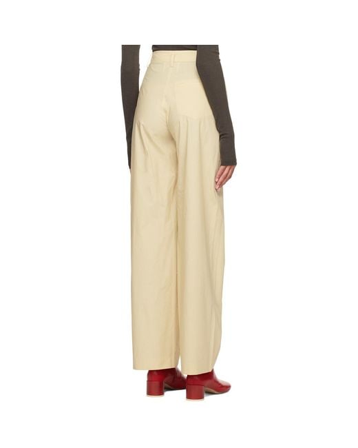 Nanushka Natural Off-white Nessa Trousers
