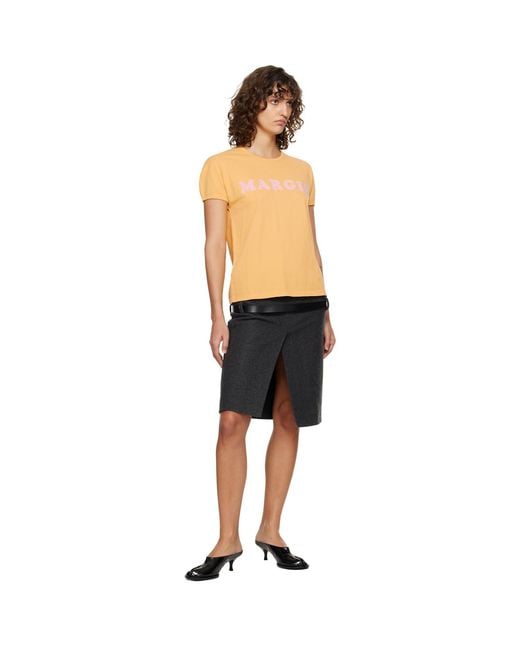MM6 by Maison Margiela Black 'Margie' T-Shirt