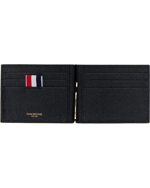Thom Browne Black Rwb Stripe Money Clip Wallet for men