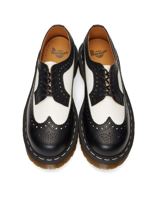 Dr. Martens Black And White 3989 Bex Brogues | Lyst UK