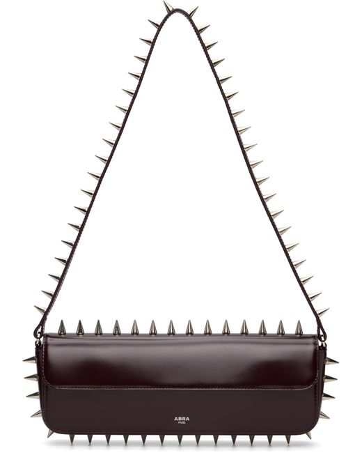 Abra Purple Burgundy Spike Baguette Bag