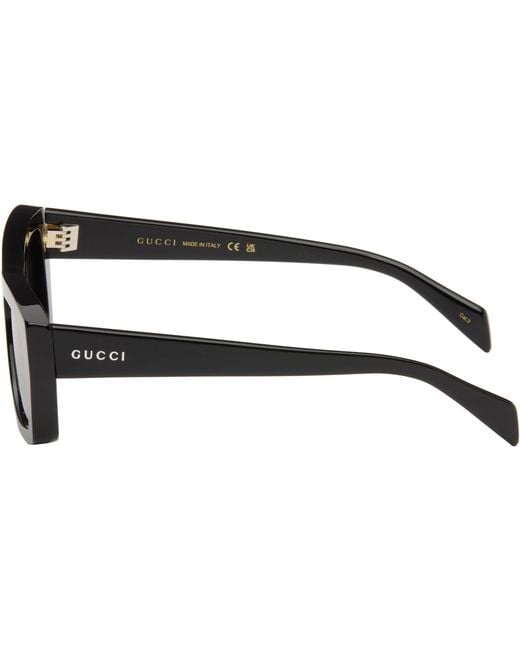 Gucci Black Institutional Logo Sunglasses for men