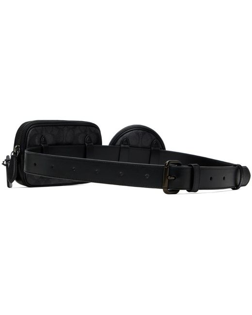 COACH Black Multi Pouch Belt Bag for men