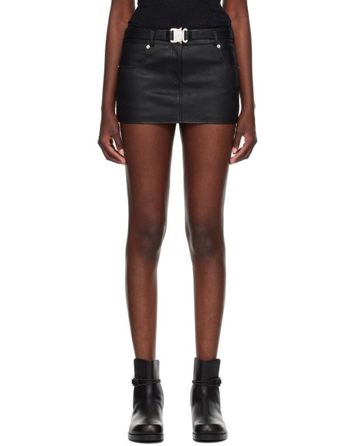 1017 ALYX 9SM Black Belted Leather Miniskirt