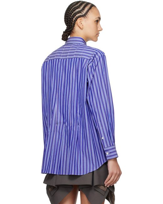 Sacai Blue Pleated Shirt