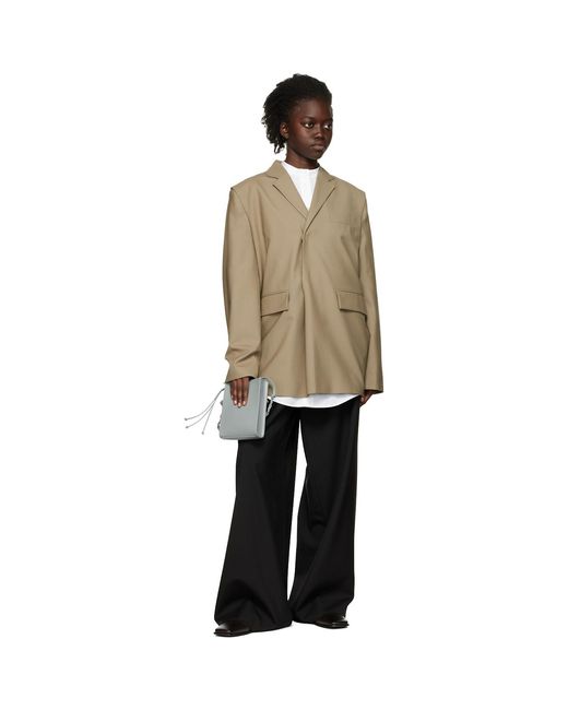 Bianca Saunders Natural Pull Over Suit Blazer