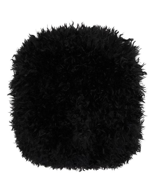 Anna Sui Black Ssense Exclusive Faux-Fur Muff Hand Warmer