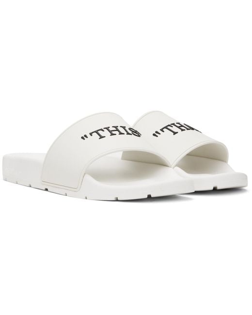 Off-White c/o Virgil Abloh Black 'This That' Pool Slides for men