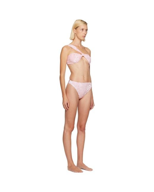 Balmain Pink Bandeau Bikini