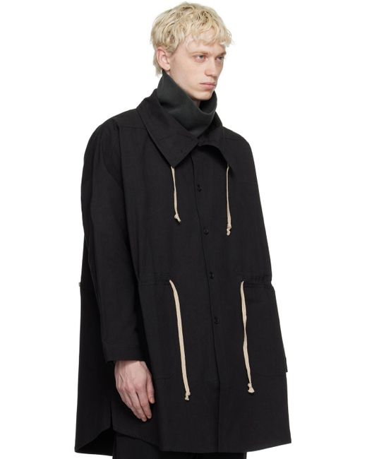 Jan Jan Van Essche Black O-project Coat for men