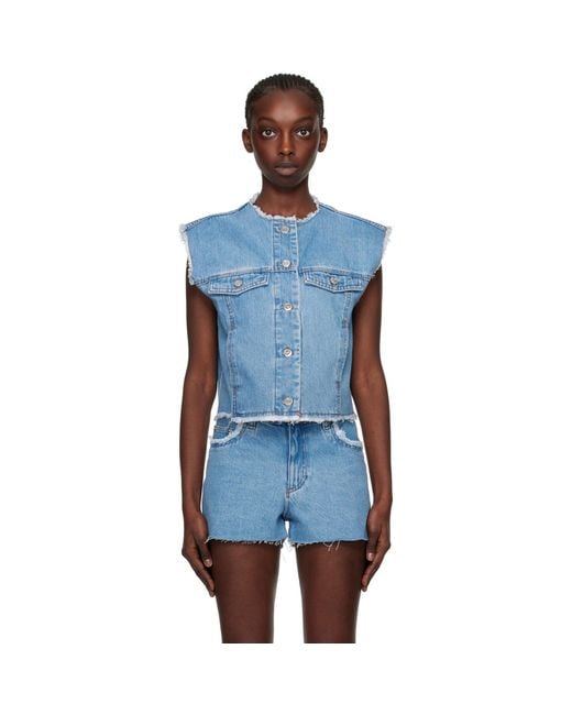 A.P.C. Blue Barbara Denim Vest