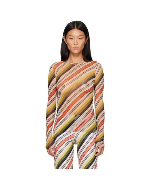 Jean Paul Gaultier Multicolor 'The Retro Stripe' Top