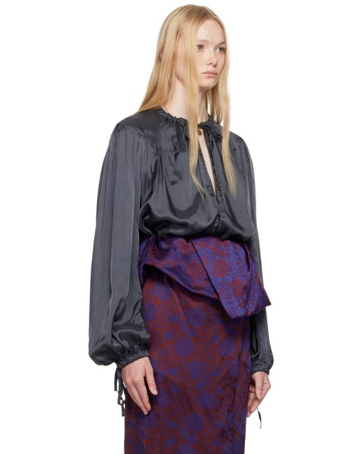 Dries Van Noten Multicolor Drawstring Blouse